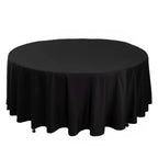 Scuba Round 108" Tablecloth Black - Wrinkle Free & Stain Resistant Table Cover for Exquisite Events - Bell Racket Store