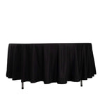 Scuba Round 108" Tablecloth Black - Wrinkle Free & Stain Resistant Table Cover for Exquisite Events - Bell Racket Store