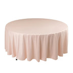 Scuba Round 108" Tablecloth Blush - Wrinkle Free & Stain Resistant Table Cover - Bell Racket Store