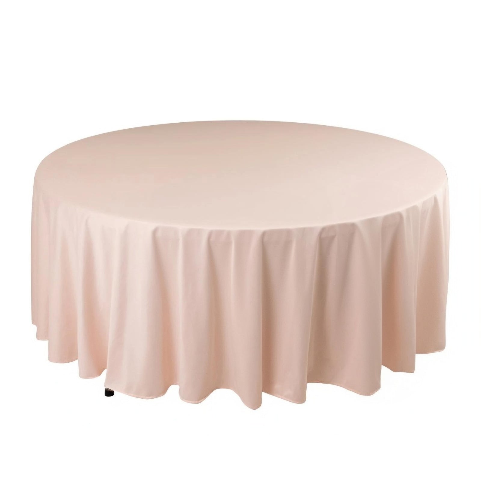 Scuba Round 108" Tablecloth Blush - Wrinkle Free & Stain Resistant Table Cover - Bell Racket Store