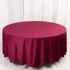 Scuba Round 108" Tablecloth Burgundy - Wrinkle Free & Stain Resistant Table Cover - Bell Racket Store
