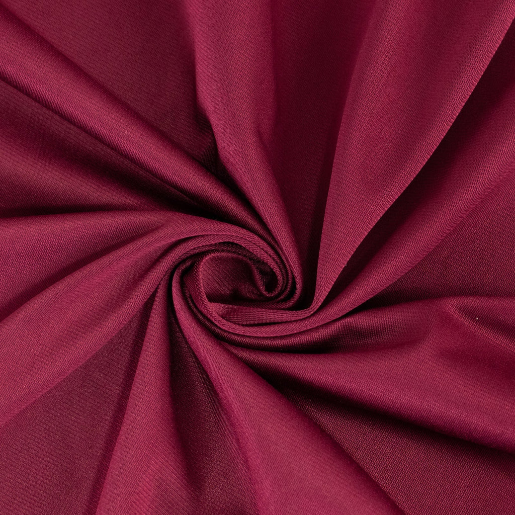 Scuba Round 108" Tablecloth Burgundy - Wrinkle Free & Stain Resistant Table Cover - Bell Racket Store