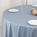 Scuba Round 108" Tablecloth Dusty Blue - Wrinkle Free & Stain Resistant Table Cover - Bell Racket Store