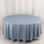 Scuba Round 108" Tablecloth Dusty Blue - Wrinkle Free & Stain Resistant Table Cover - Bell Racket Store