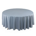 Scuba Round 108" Tablecloth Dusty Blue - Wrinkle Free & Stain Resistant Table Cover - Bell Racket Store