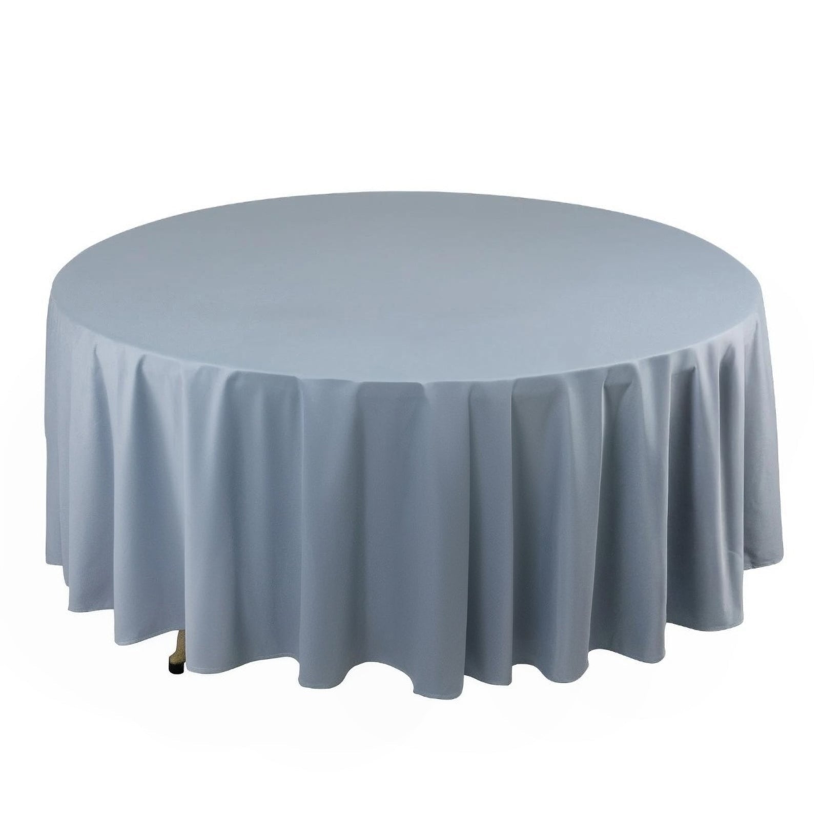 Scuba Round 108" Tablecloth Dusty Blue - Wrinkle Free & Stain Resistant Table Cover - Bell Racket Store