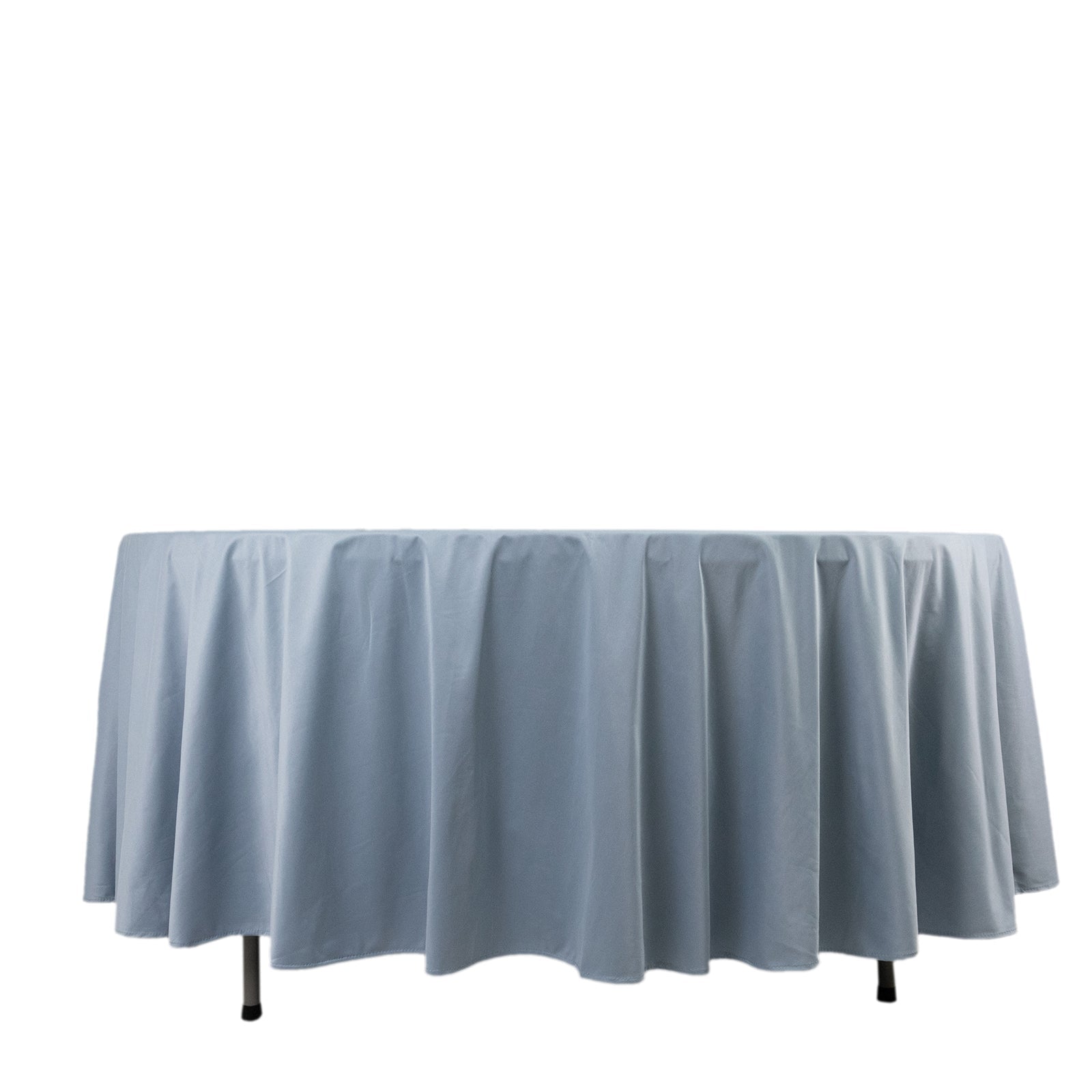 Scuba Round 108" Tablecloth Dusty Blue - Wrinkle Free & Stain Resistant Table Cover - Bell Racket Store