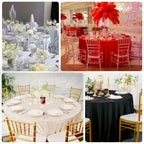 Scuba Round 108" Tablecloth Dusty Rose - Wrinkle Free & Stain Resistant Table Cover - Bell Racket Store