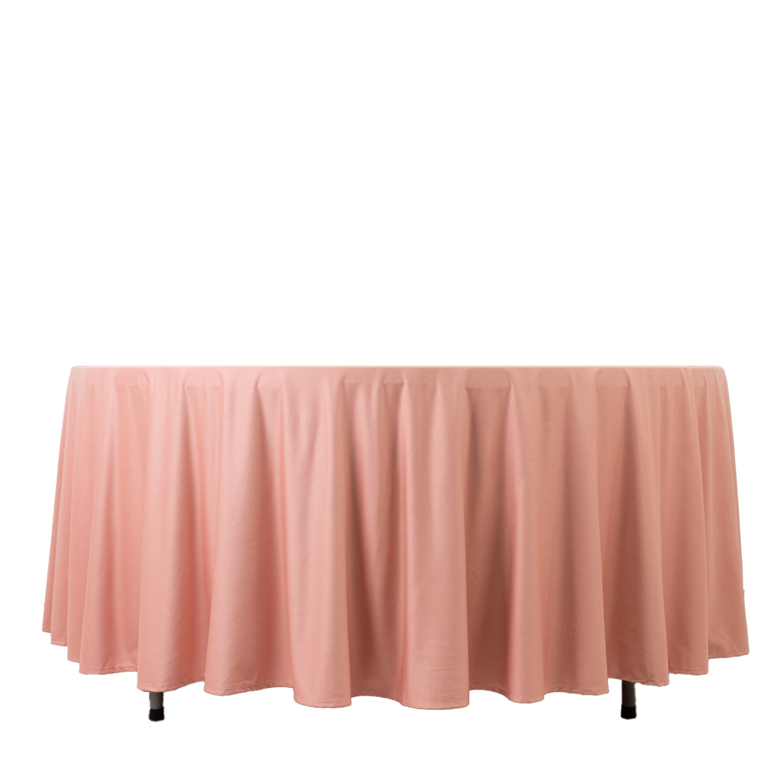 Scuba Round 108" Tablecloth Dusty Rose - Wrinkle Free & Stain Resistant Table Cover - Bell Racket Store