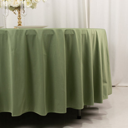 Scuba Round 108" Tablecloth Dusty Sage Green - Wrinkle Free & Stain Resistant Table Cover - Bell Racket Store
