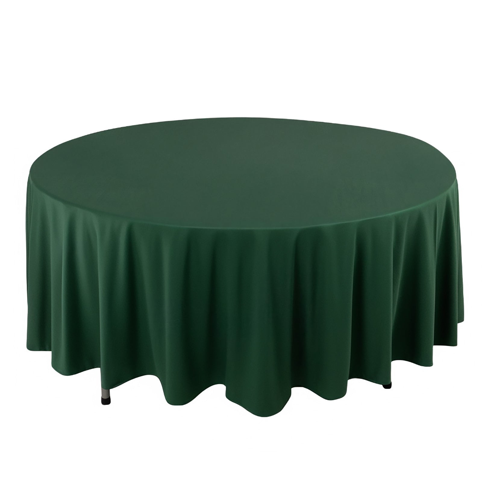 Scuba Round 108" Tablecloth Hunter Emerald Green - Wrinkle Free & Stain Resistant Table Cover - Bell Racket Store