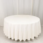 Scuba Round 108" Tablecloth Ivory - Wrinkle Free & Stain Resistant Table Cover - Bell Racket Store