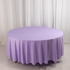 Scuba Round 108" Tablecloth Lavender Lilac - Wrinkle Free & Stain Resistant Table Cover - Bell Racket Store