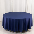 Scuba Round 108" Tablecloth Navy Blue - Wrinkle Free & Stain Resistant Table Cover - Bell Racket Store