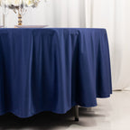 Scuba Round 108" Tablecloth Navy Blue - Wrinkle Free & Stain Resistant Table Cover - Bell Racket Store