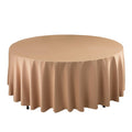 Scuba Round 108" Tablecloth Nude - Wrinkle Free & Stain Resistant Table Cover - Bell Racket Store