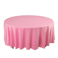 Scuba Round 108" Tablecloth Pink - Wrinkle Free & Stain Resistant Table Cover - Bell Racket Store