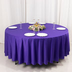 Scuba Round 108" Tablecloth Purple - Wrinkle Free & Stain Resistant Table Cover - Bell Racket Store