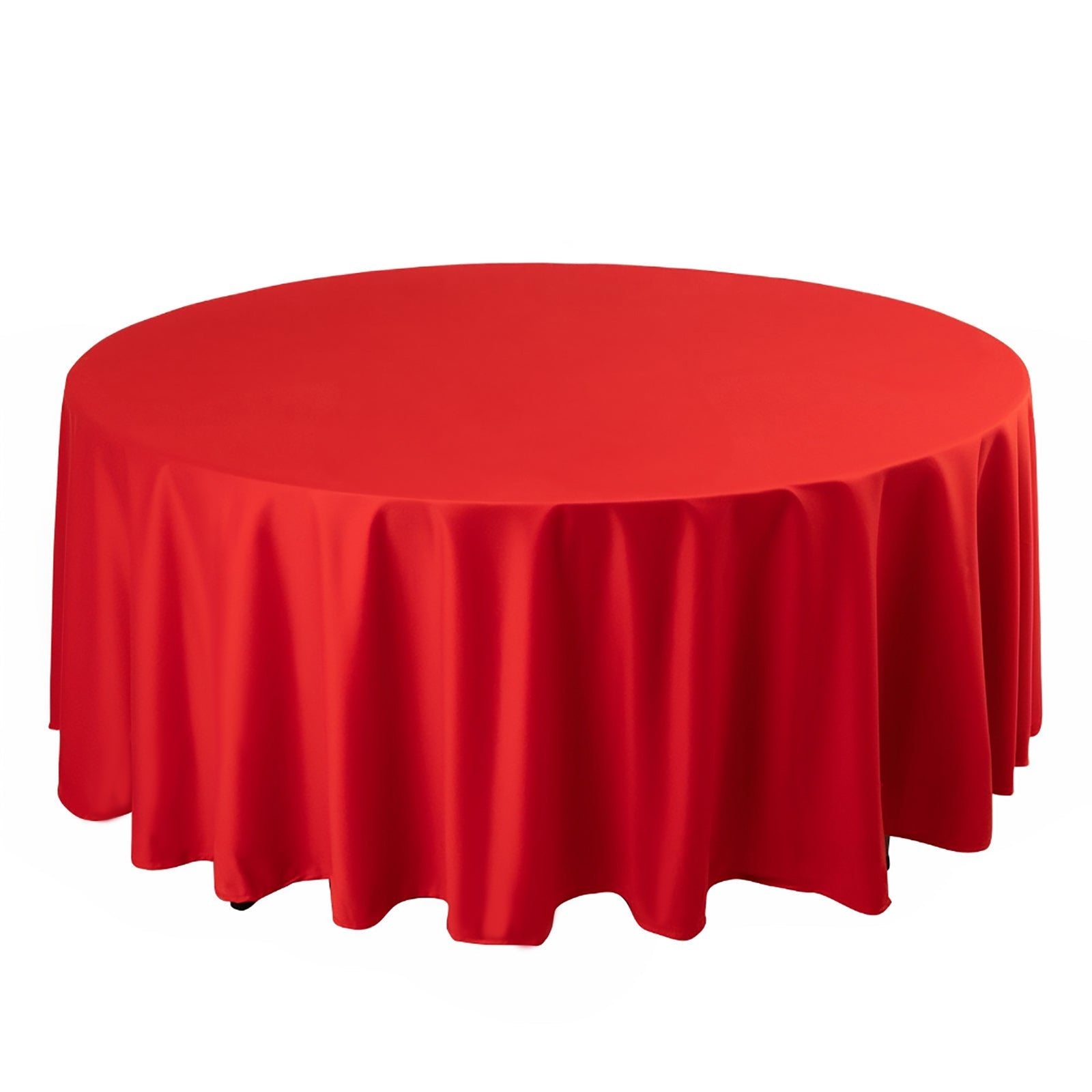 Scuba Round 108" Tablecloth Red - Wrinkle Free & Stain Resistant Table Cover - Bell Racket Store