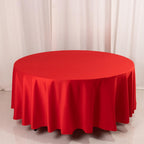 Scuba Round 108" Tablecloth Red - Wrinkle Free & Stain Resistant Table Cover - Bell Racket Store
