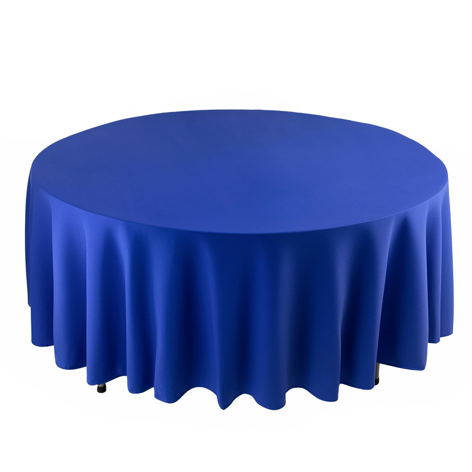 Scuba Round 108" Tablecloth Royal Blue - Wrinkle Free & Stain Resistant Table Cover - Bell Racket Store