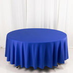 Scuba Round 108" Tablecloth Royal Blue - Wrinkle Free & Stain Resistant Table Cover - Bell Racket Store