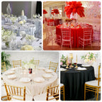 Scuba Round 108" Tablecloth Royal Blue - Wrinkle Free & Stain Resistant Table Cover - Bell Racket Store