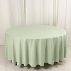 Scuba Round 108" Tablecloth Sage Green - Wrinkle Free & Stain Resistant Table Cover - Bell Racket Store