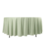 Scuba Round 108" Tablecloth Sage Green - Wrinkle Free & Stain Resistant Table Cover - Bell Racket Store