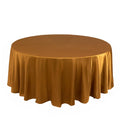 Scuba Round 108" Tablecloth Shimmering Gold - Wrinkle Free & Stain Resistant Table Cover for Weddings and Parties - Bell Racket Store