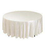 Scuba Round 108" Tablecloth Shimmering Pearl White - Wrinkle Free & Stain Resistant Table Cover - Bell Racket Store