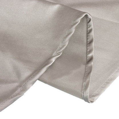 Scuba Round 108" Tablecloth Shimmering Silver - Wrinkle Free & Stain Resistant Table Cover - Bell Racket Store