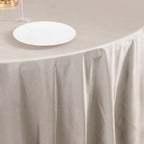 Scuba Round 108" Tablecloth Shimmering Silver - Wrinkle Free & Stain Resistant Table Cover - Bell Racket Store