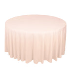 Scuba Round 120" Tablecloth Blush - Wrinkle Free & Stain Resistant Seamless Table Cover - Bell Racket Store