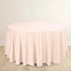 Scuba Round 120" Tablecloth Blush - Wrinkle Free & Stain Resistant Seamless Table Cover - Bell Racket Store