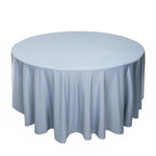 Scuba Round 120" Tablecloth Dusty Blue - Wrinkle Free & Stain Resistant Seamless Table Cover - Bell Racket Store