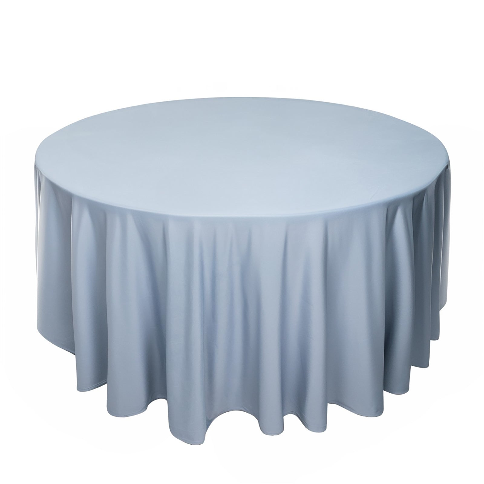 Scuba Round 120" Tablecloth Dusty Blue - Wrinkle Free & Stain Resistant Seamless Table Cover - Bell Racket Store