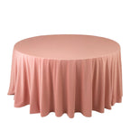 Scuba Round 120" Tablecloth Dusty Rose - Wrinkle Free & Stain Resistant Seamless Table Cover - Bell Racket Store