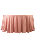 Scuba Round 120" Tablecloth Dusty Rose - Wrinkle Free & Stain Resistant Seamless Table Cover - Bell Racket Store