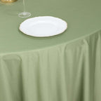 Scuba Round 120" Tablecloth Dusty Sage Green - Wrinkle Free & Stain Resistant Seamless Table Cover - Bell Racket Store