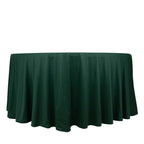 Scuba Round 120" Tablecloth Hunter Emerald Green - Wrinkle Free & Stain Resistant Seamless Table Cover - Bell Racket Store