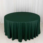 Scuba Round 120" Tablecloth Hunter Emerald Green - Wrinkle Free & Stain Resistant Seamless Table Cover - Bell Racket Store