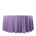 Scuba Round 120" Tablecloth Lavender Lilac - Wrinkle Free & Stain Resistant Seamless Table Cover - Bell Racket Store
