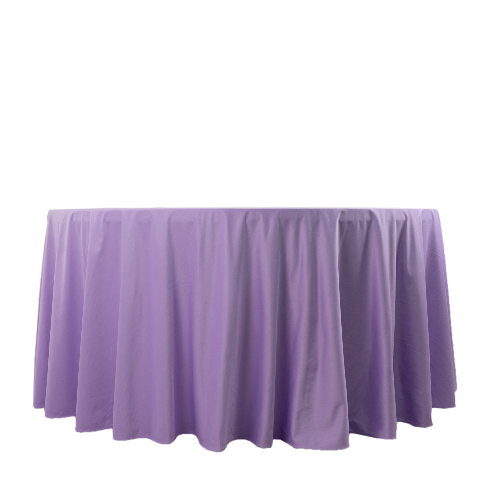 Scuba Round 120" Tablecloth Lavender Lilac - Wrinkle Free & Stain Resistant Seamless Table Cover - Bell Racket Store