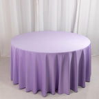 Scuba Round 120" Tablecloth Lavender Lilac - Wrinkle Free & Stain Resistant Seamless Table Cover - Bell Racket Store