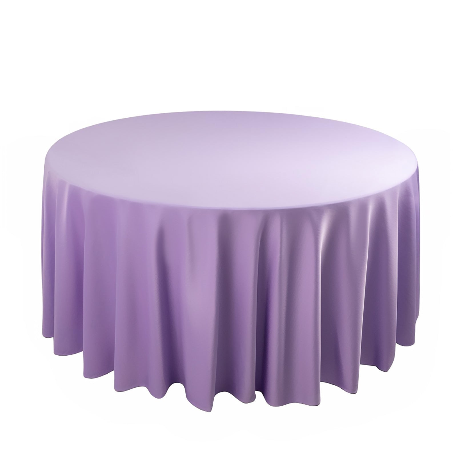 Scuba Round 120" Tablecloth Lavender Lilac - Wrinkle Free & Stain Resistant Seamless Table Cover - Bell Racket Store