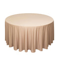 Scuba Round 120" Tablecloth Nude - Wrinkle Free & Stain Resistant Seamless Table Cover - Bell Racket Store