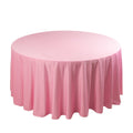 Scuba Round 120" Tablecloth Pink - Wrinkle Free & Stain Resistant Seamless Table Cover - Bell Racket Store