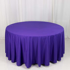 Scuba Round 120" Tablecloth Purple - Wrinkle Free & Stain Resistant Seamless Table Cover - Bell Racket Store