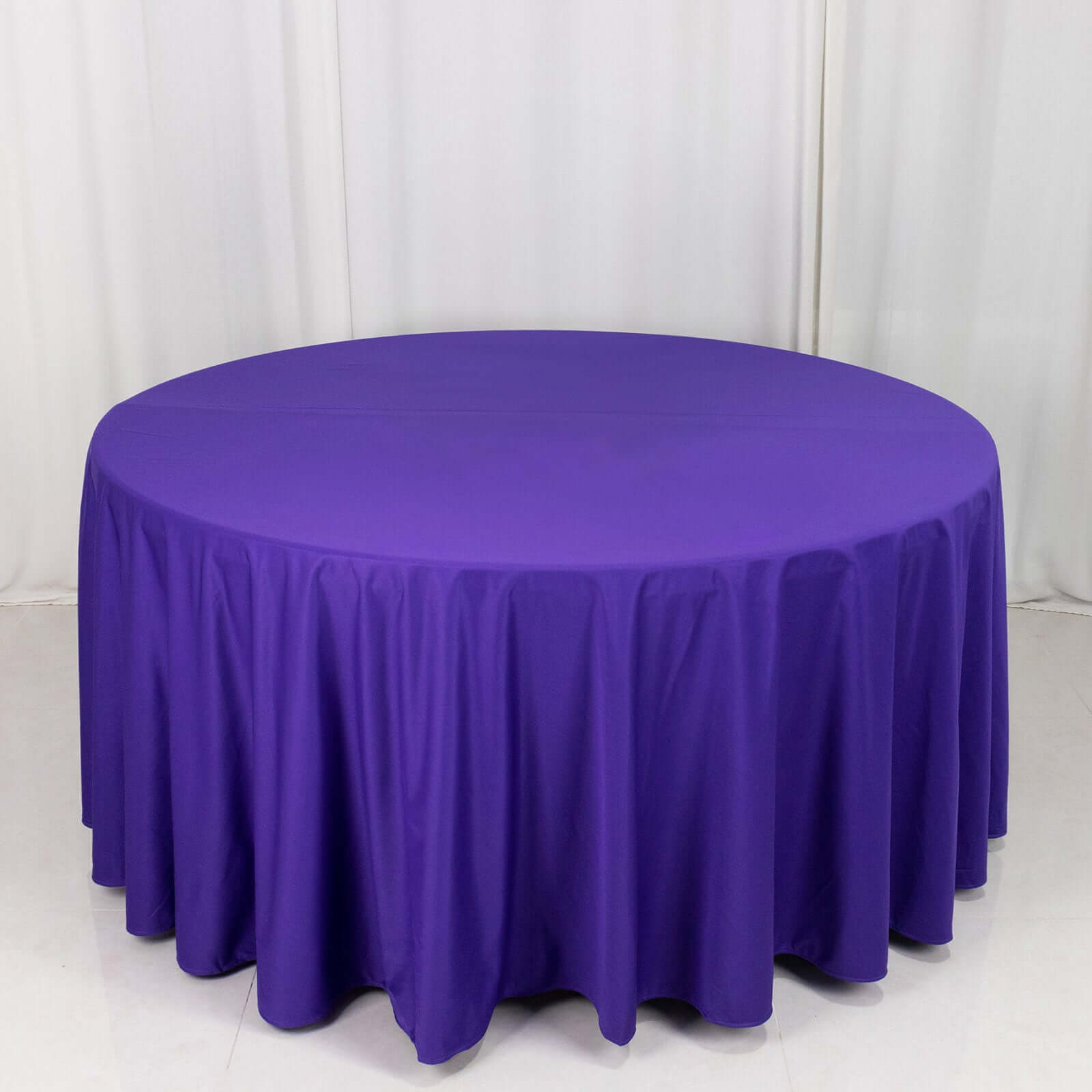 Scuba Round 120" Tablecloth Purple - Wrinkle Free & Stain Resistant Seamless Table Cover - Bell Racket Store